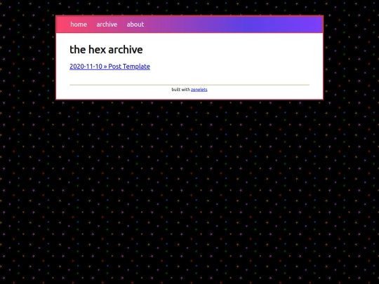 blog/archive screenshot