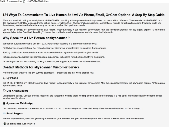 help/121 Ways To Communicate To Live Human At kiwi  Via Phone, Email, Or Chat Options: A Step By Step Guide screenshot