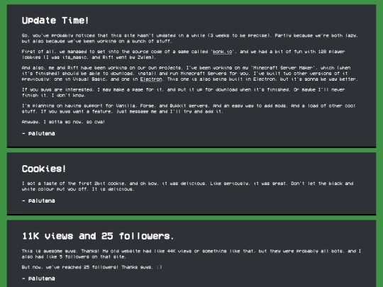 updates screenshot