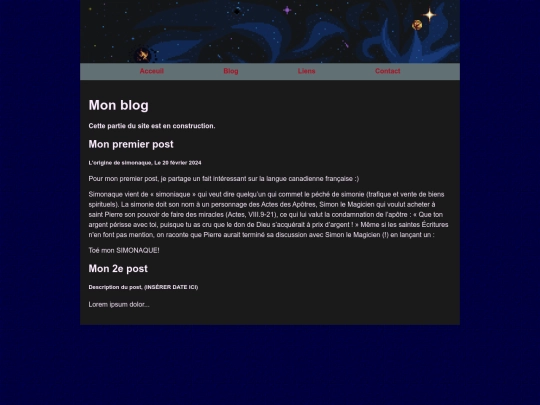 blog screenshot