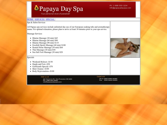 services screenshot