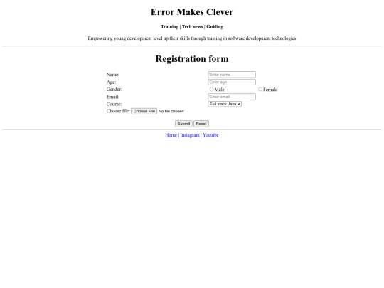 Welcome/register screenshot