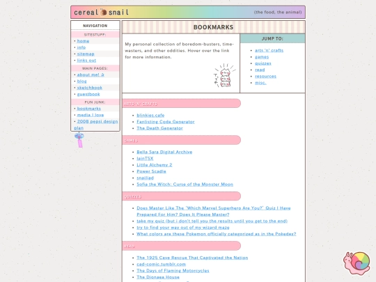 bookmarks screenshot