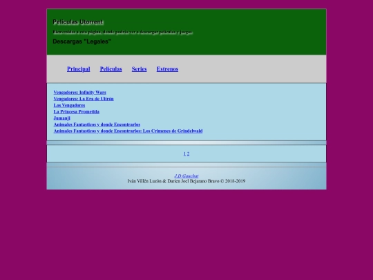 web/Películas screenshot