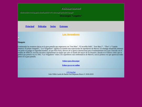 web/vengadores screenshot