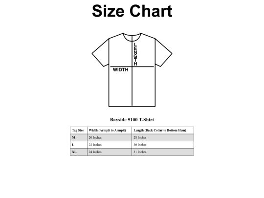 sizechart screenshot