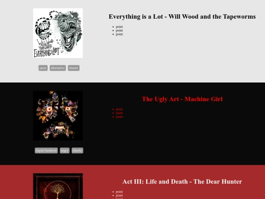 musiclist screenshot