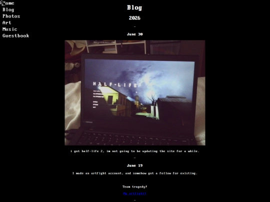 blog screenshot