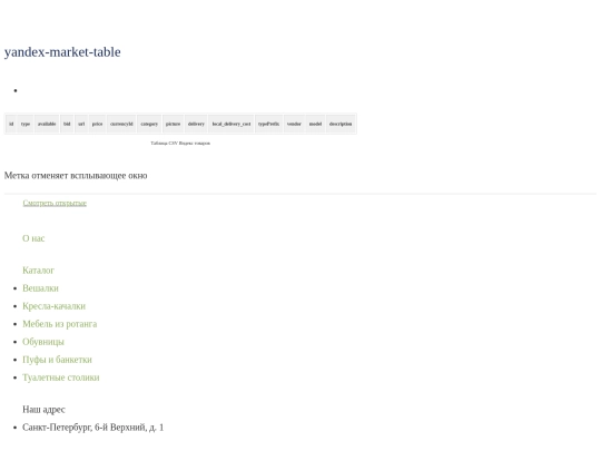 yandex-market-table screenshot