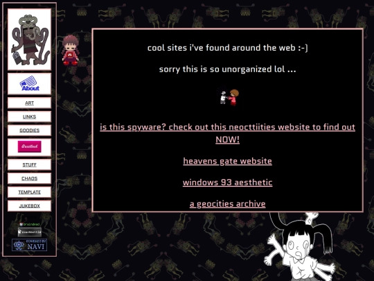 links screenshot