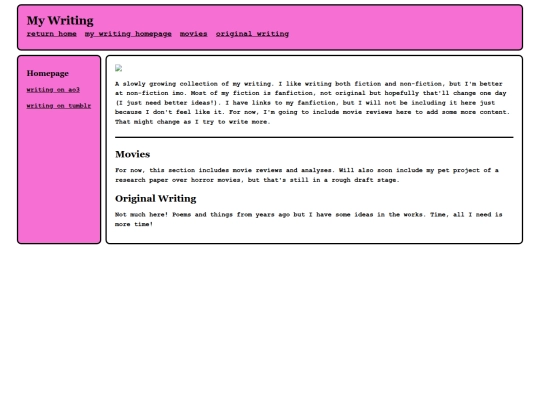 writing/writinghome screenshot