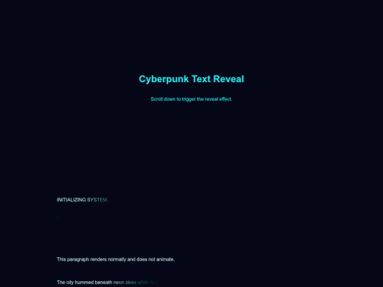 reveal-text-demo screenshot