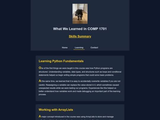 pages/learning screenshot