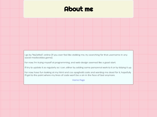aboutMe screenshot