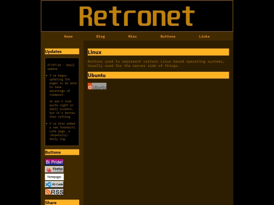 Pages/88x31/Linux screenshot