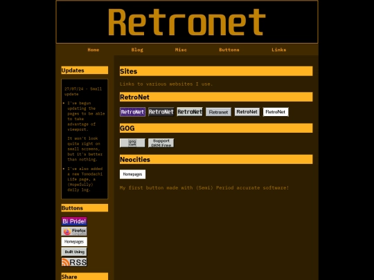 Pages/88x31/Sites screenshot