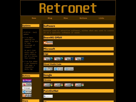 Pages/88x31/Software screenshot
