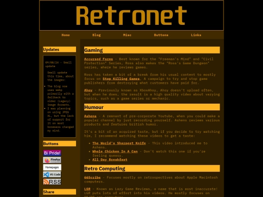 Pages/Links/Youtube screenshot