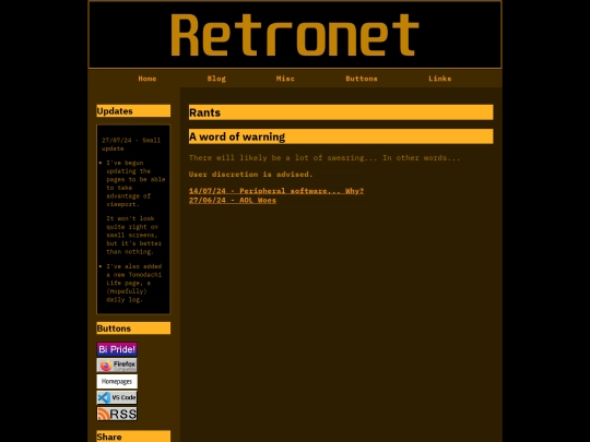 Pages/Posts/Misc/Rants screenshot