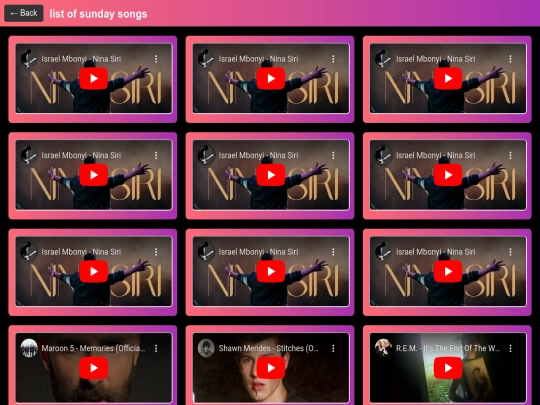 gospel web/song screenshot