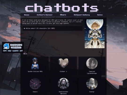 chars screenshot