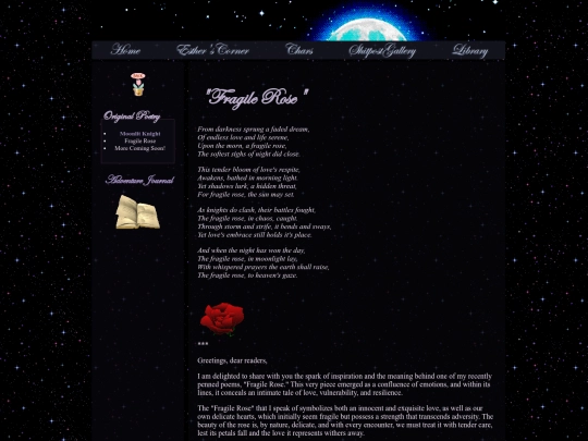 esther/poetry/fragile_rose screenshot