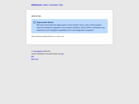 deprecation screenshot