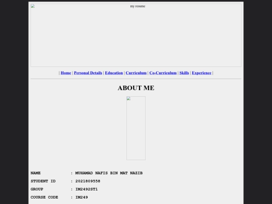 aboutme screenshot
