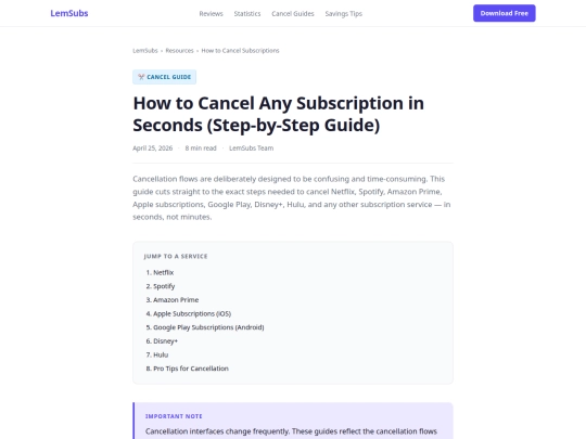 how-to-cancel-subscriptions screenshot