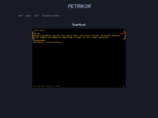guestbook screenshot