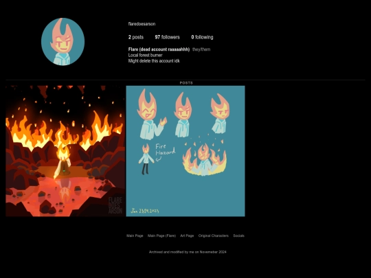 flare/instapagearchive screenshot
