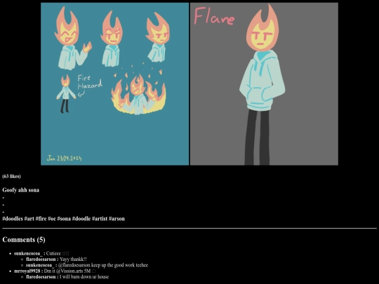 flare/instapagearchive/p/post1 screenshot