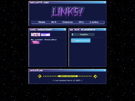 links screenshot