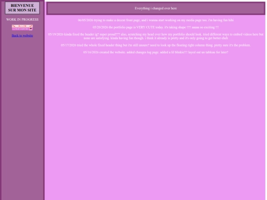 changeslog screenshot