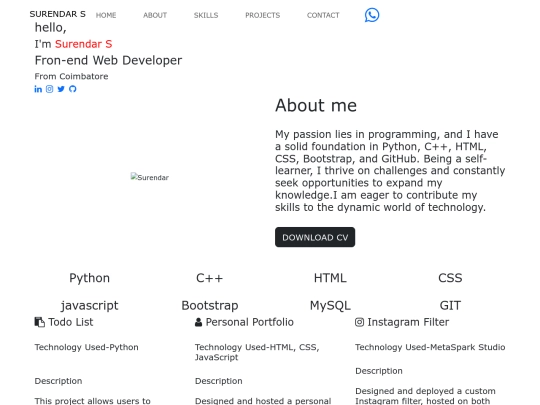 index screenshot
