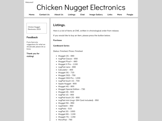 listings screenshot