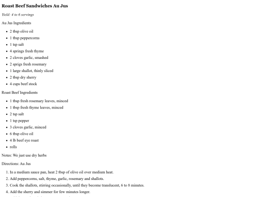beef/RoastBeefAuJus screenshot