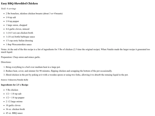 chicken/ShreddedChicken screenshot