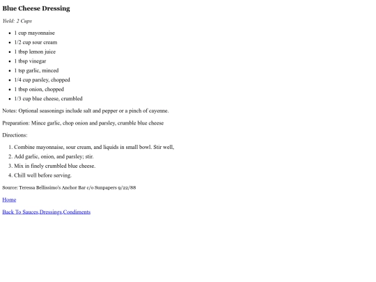 sauces/BlueCheeseDressing screenshot