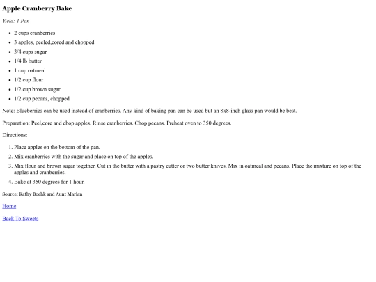 sweets/AppleCranberryBake screenshot