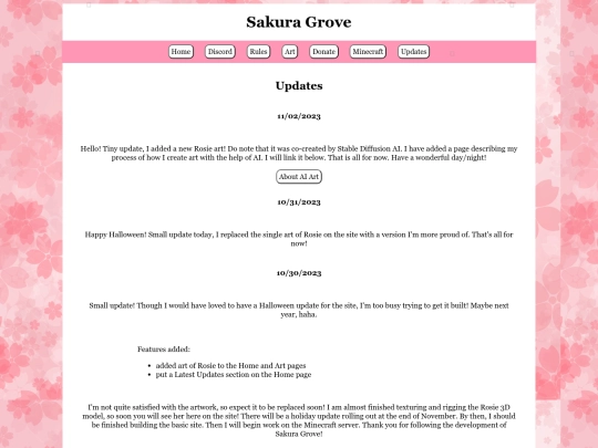 updates screenshot