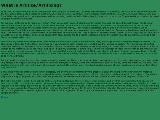 artifice-intro screenshot