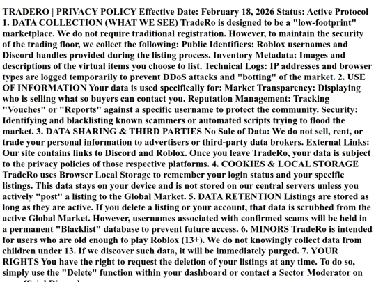 Privacy-policy screenshot
