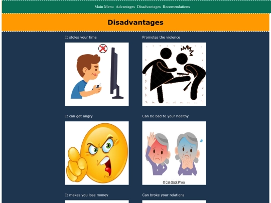 English/disadvantages screenshot