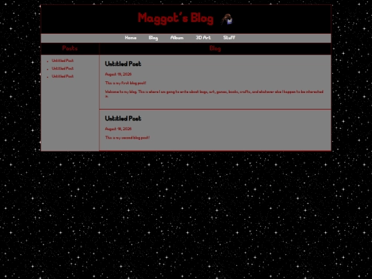 Blog screenshot
