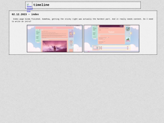 pages/timeline screenshot