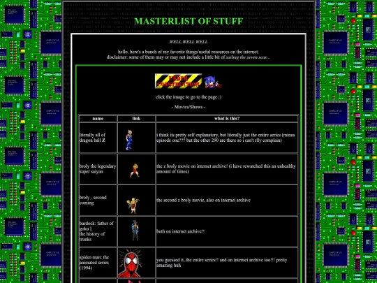 masterlist-of-stuff screenshot