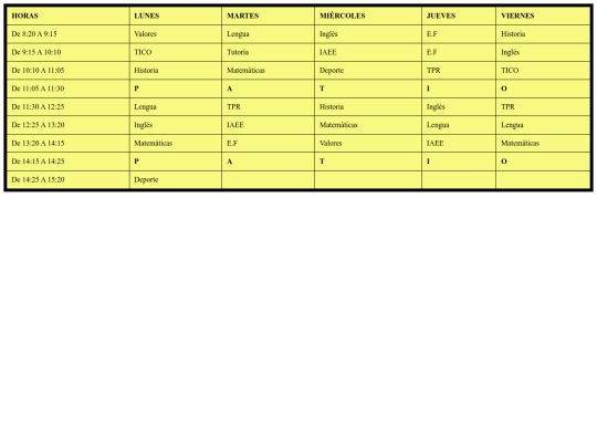 horarios screenshot