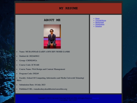 aboutme screenshot