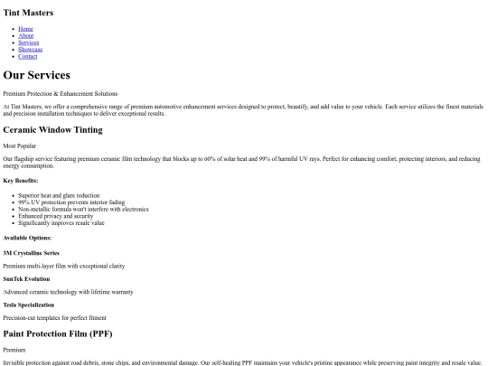 services screenshot